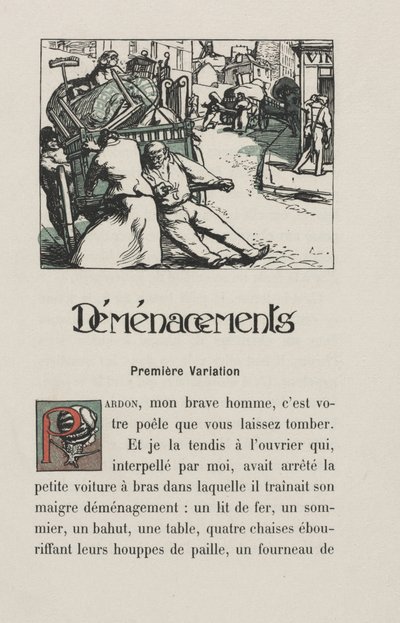 Maisemat ja katukulmat: Liikkuminen, 1900. tekijältä Auguste Louis Lepère