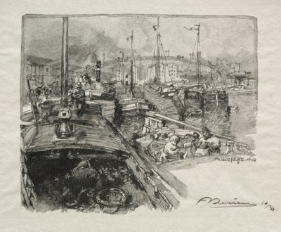 Bassin de la Villette tekijältä Auguste Louis Lepère