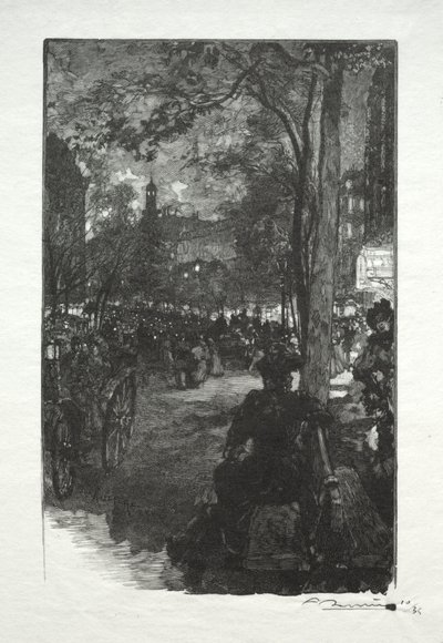 Boulevard Montmartre, ilta tekijältä Auguste Louis Lepère