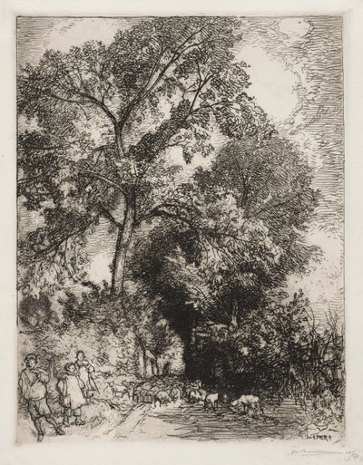Lauman paluu, Crèvecoeur, 1913. tekijältä Auguste Louis Lepère
