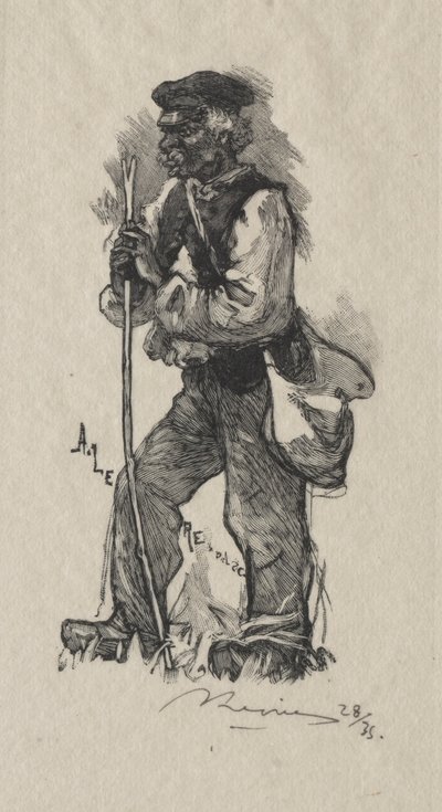 Käärmeen sieppaaja, 1889. tekijältä Auguste Louis Lepère