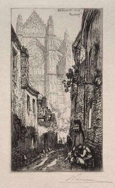 Kapea katu, Beauvais (An Alley, Beauvais) tekijältä Auguste Louis Lepère
