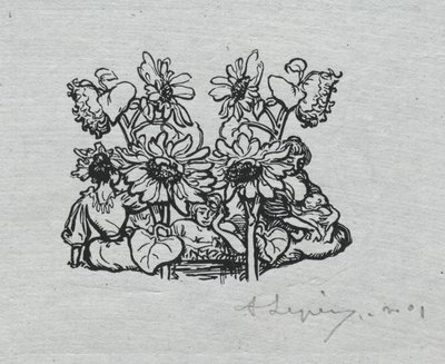 Pariisin almanakka, 1897: Tail-piece, kesä, 1897. tekijältä Auguste Louis Lepère