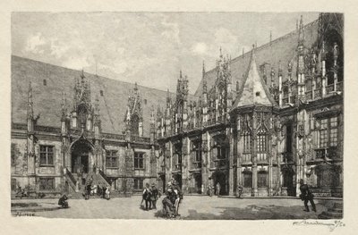 Kuvitettu Rouen: Oikeuspalatsi tekijältä Auguste Louis Lepère