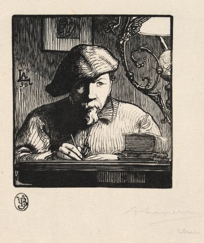 Omakuva, 1895. tekijältä Auguste Louis Lepère