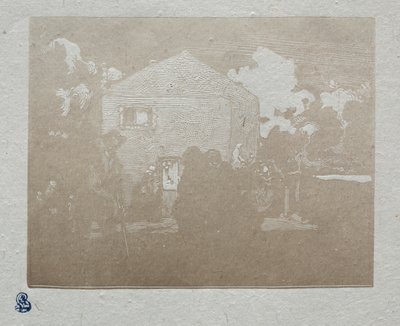 Kerjäläiset viimeisessä talossa, 1905. tekijältä Auguste Louis Lepère