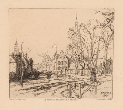 Beguinage-silta Bruggessa Beguinage-silta Bruggessa, 1901. tekijältä Auguste Louis Lepère