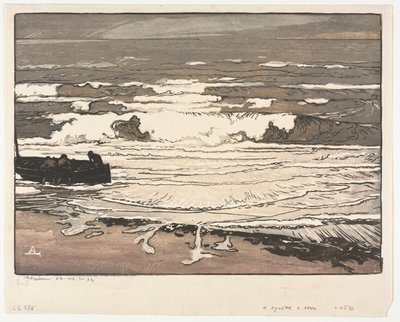Breaking Waves, Vuorovesi syyskuussa 1901, 1901. tekijältä Auguste Louis Lepère