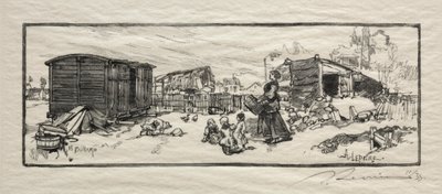 Vaunutalo (Le wagon-logement) tekijältä Auguste Louis Lepère
