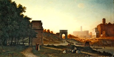 Forum auringonlaskun aikaan, 1865 tekijältä Auguste Paul Charles Anastasi