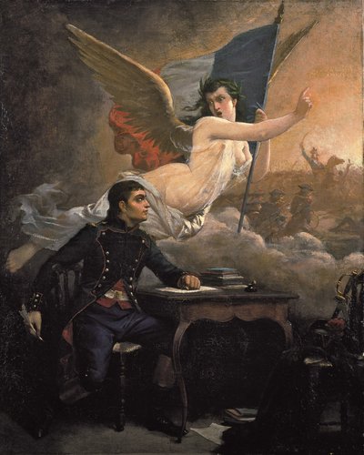 Rouget de Lisle säveltämässä Marseillaisen, n. 1875. tekijältä Auguste Pinelli