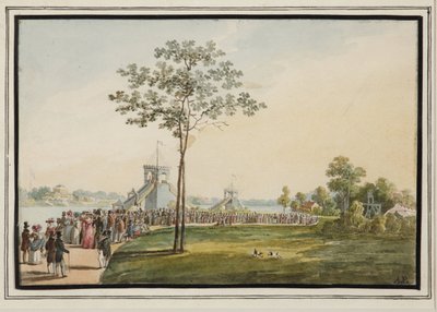 Vuoristoradat Krestovsky-saarella - Auguste Poireau (1780-1844). Akvarelli paperille tekijältä Auguste Poireau