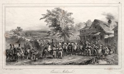 Albumi vuodelle 1831: Sotilassaattue tekijältä Auguste Raffet
