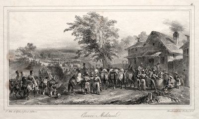 Albumi vuodelle 1831: Sotilassaattue, 1831. tekijältä Auguste Raffet