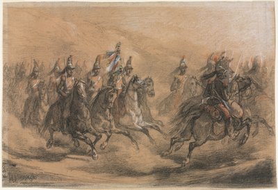 Cavalry Charge, c. 1840. tekijältä Auguste Raffet