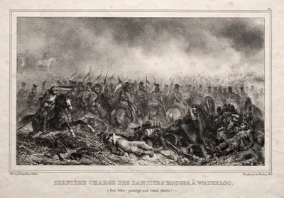 Red Lancersin viimeinen panos Waterloossa. tekijältä Auguste Raffet