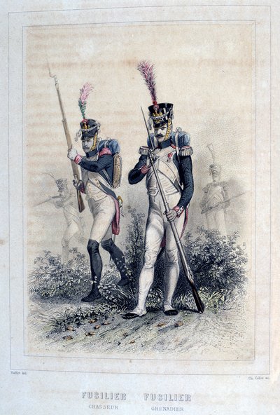 Fusilier Grenadier ja Fusilier Chasseurs, 1859. tekijältä Auguste Raffet