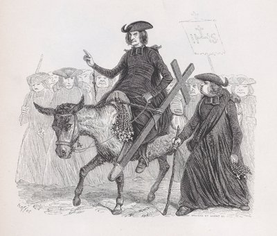 Lähetyssaarnaajat Bérangerin täydellisistä teoksista, 1836. tekijältä Auguste Raffet