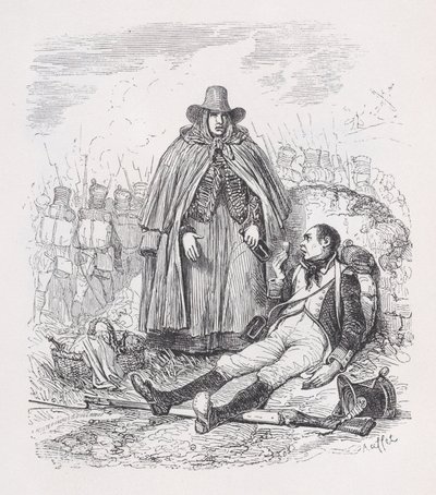 Vivandière Bérangerin täydellisistä teoksista, 1836. tekijältä Auguste Raffet