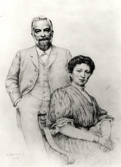 Adolphe Giraudon (1849-1929) ja hänen vaimonsa Claire, 1907 tekijältä Auguste Raynaud