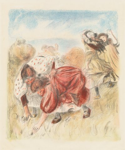 Lapset leikkivät palloa tekijältä Auguste Renoir