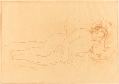 Nainen alaston makuuase (Femme nue couchee) tekijältä Auguste Renoir