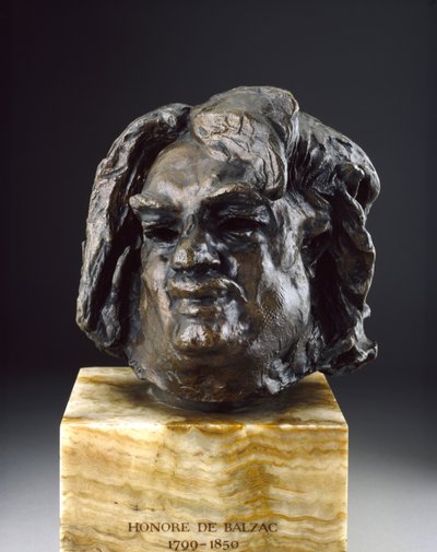 Balzac, Pää ennen viimeistä tutkimusta (pronssi) tekijältä Auguste Rodin