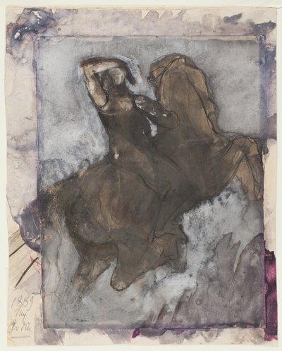 Ratsastaja (etusivu); hevonen ja ratsastaja (kääntöpuoli). tekijältä Auguste Rodin