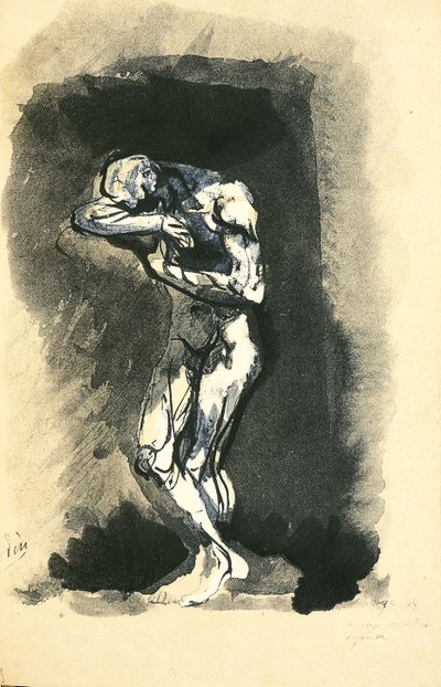 Kuvitus Charles Baudelairen teokseen Les Fleurs du Mal The Flowers of Evil, 1887-1888. tekijältä Auguste Rodin