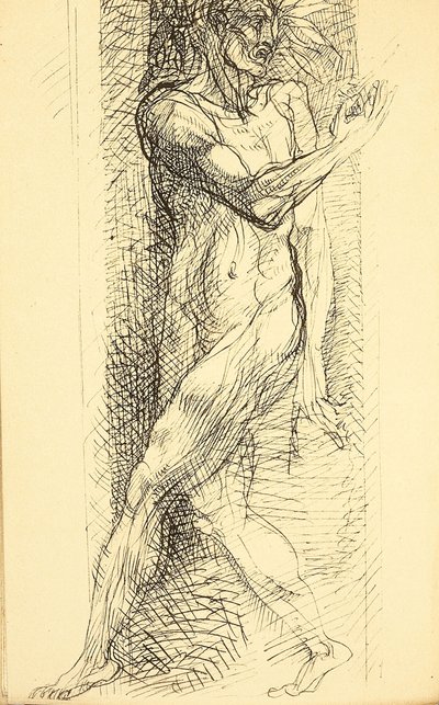 Kuvitus Charles Baudelairen teokseen Les Fleurs du Mal The Flowers of Evil, 1887-1888. tekijältä Auguste Rodin
