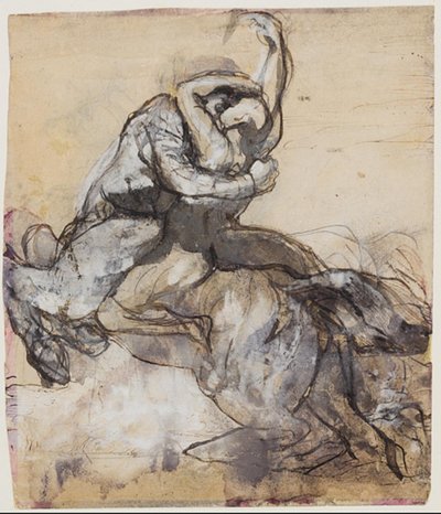 Kentaur sieppaa nuoren miehen tekijältä Auguste Rodin