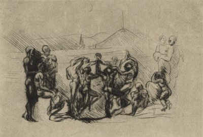 La Ronde, n. 1883 (kuivapiste) tekijältä Auguste Rodin