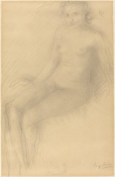 Istuva nainen alaston tekijältä Auguste Rodin