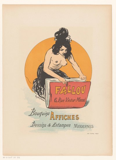Cartell per a llibreria i impremta Fallou a París Finish tekijältä Auguste Roedel