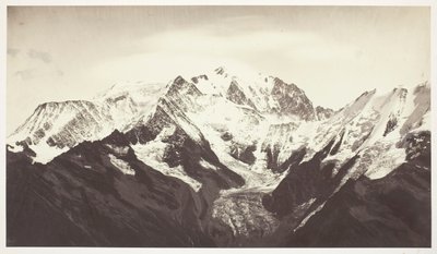 Savoie 46, Mont-Blanc, katsottuna Mont-Jolista tekijältä Auguste-Rosalie Bisson