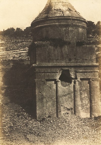 Absalomin hauta, Kidronin laakso, Jerusalem,1854 (kuva) tekijältä Auguste Salzmann