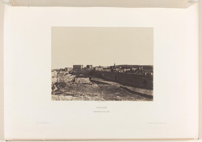 Näkymä Jerusalemiin Siionista Jerusalem. Sionin linnoitus (otsikko esineessä) tekijältä Auguste Salzmann