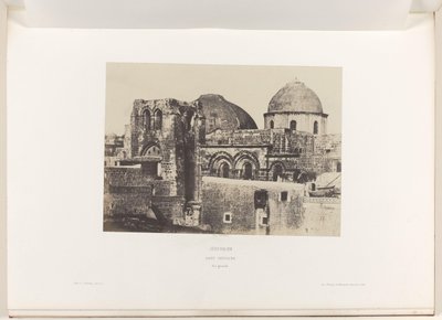 Näkymä Pyhän haudan kirkolle Jerusalemissa Jerusalem. Pyhä hauta. Vue generale (otsikko esineessä) tekijältä Auguste Salzmann