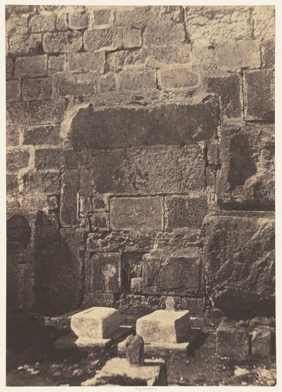 Jerusalem. Temppelimuuri. Joosafatin pylväs tekijältä Auguste Salzmann