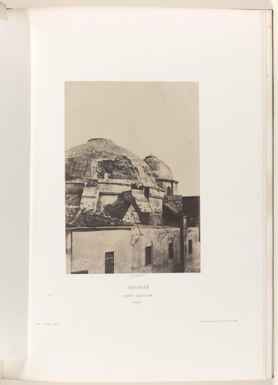 Jerusalemin Pyhän haudan kirkon kupoli Jerusalem. Pyhä hauta. Coupole (otsikko esineessä) tekijältä Auguste Salzmann