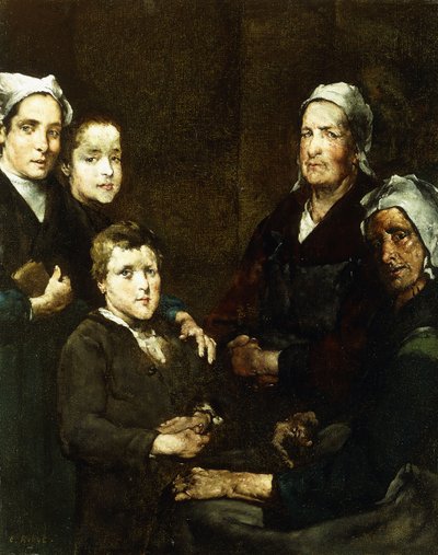 Breton-perhe; Bretonin perhe, tekijältä Auguste Theodule Ribot