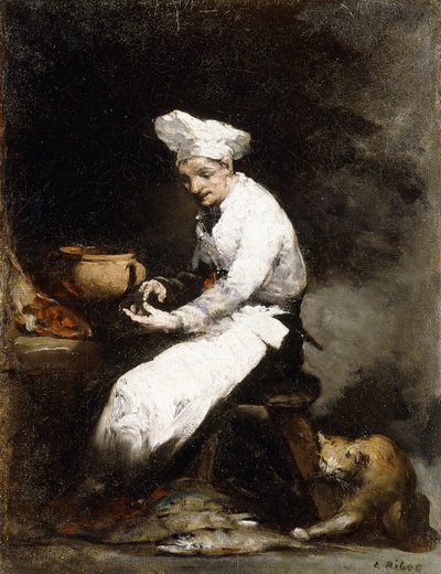 Kokki ja kissa, tekijältä Auguste Theodule Ribot