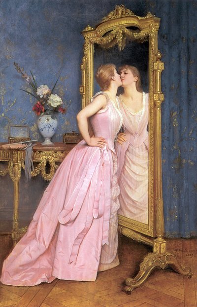 Turhamaisuus, n. 1889 tekijältä Auguste Toulmouche