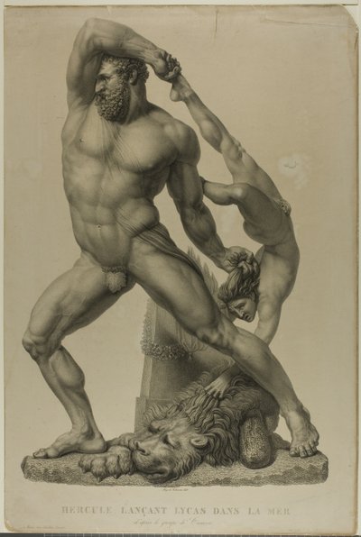 Hercules heittää lichas mereen tekijältä Auguste de Valmont