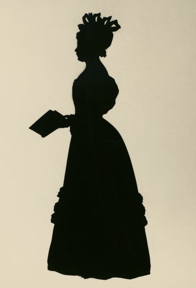 Susan Edmonstone Ferrierin siluetti, nimeltään Susan Ferrier (1782-1854), skotlantilainen kirjailija, noin 1830, kirjoittanut Augustin Edouart (1789-1861) tekijältä Augustin Amant Constant Fidele Edouart