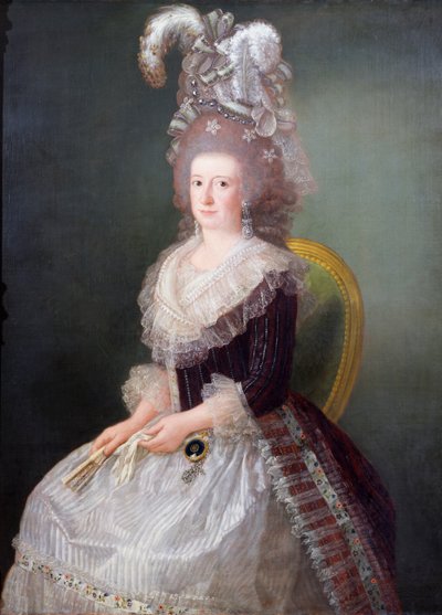 Marquise de San Andresin muotokuva, n. 1785 (öljy kankaalle) tekijältä Augustin Esteve