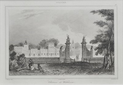 Näkymä Wilanówin palatsille, 1840 tekijältä Augustin François Lemaiand#770tre