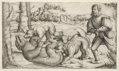 Karhunmetsästys tekijältä Augustin Hirschvogel