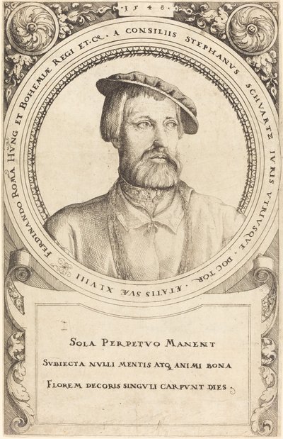 Tohtori Stephen Schwartz, 1548. tekijältä Augustin Hirschvogel