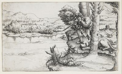 Ankkaammunta tuliaseilla, 1545 tekijältä Augustin Hirschvogel